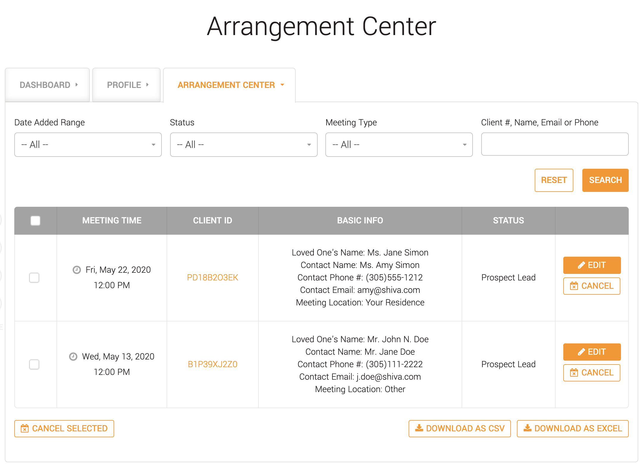 Arrangement Center - Funeral Home Partner Program 